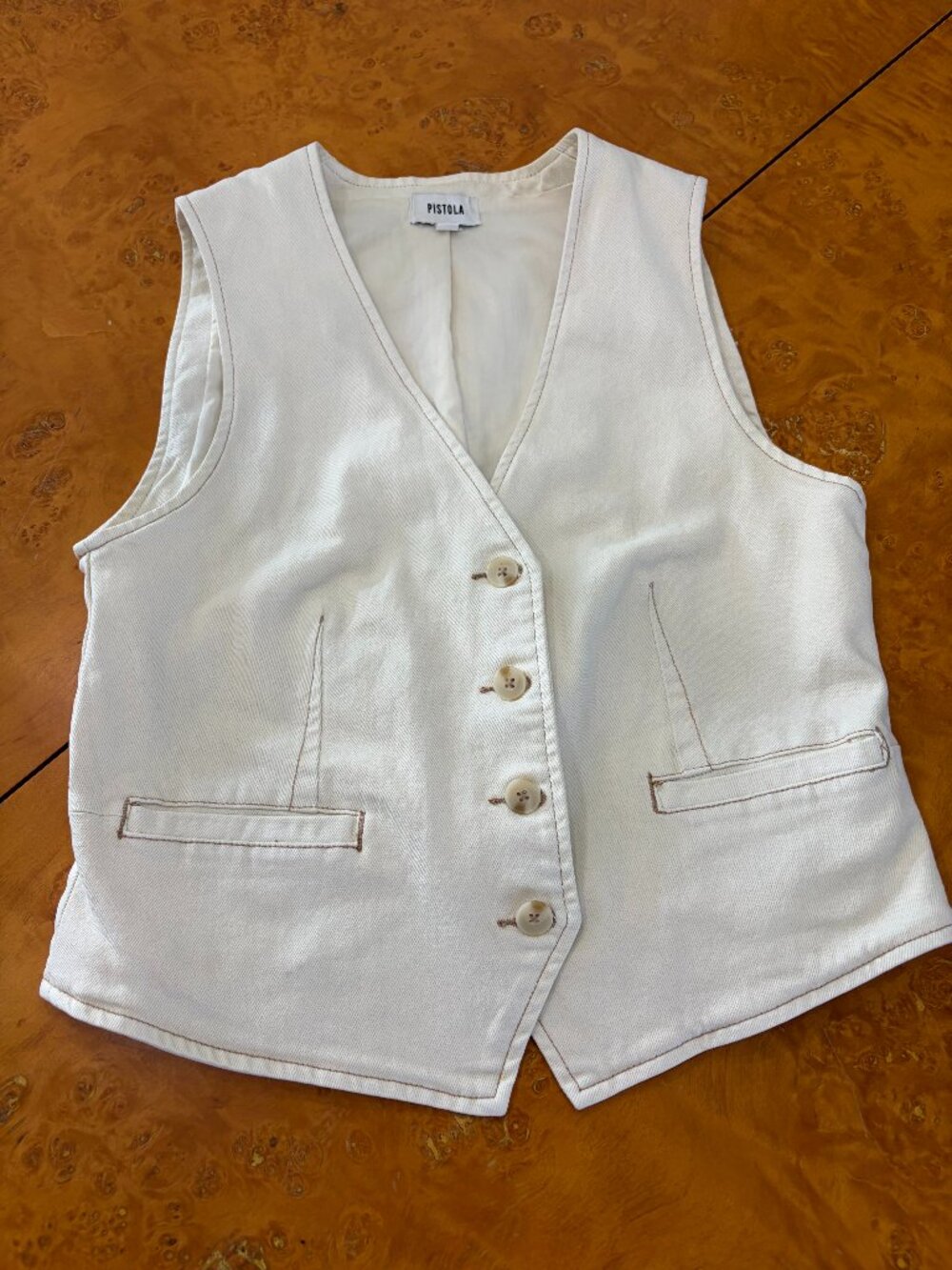 Pistola Vero Vest Ecru Denim M